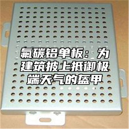 氟碳鋁單板：為建筑披上抵御極端天氣的盔甲